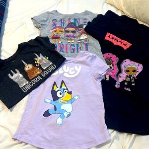 Girls Character Shirt Bundle!! Bluey & LOL